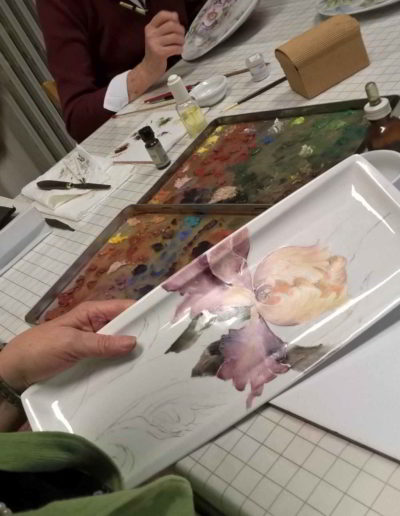 Foto del corso pittura su porcellana