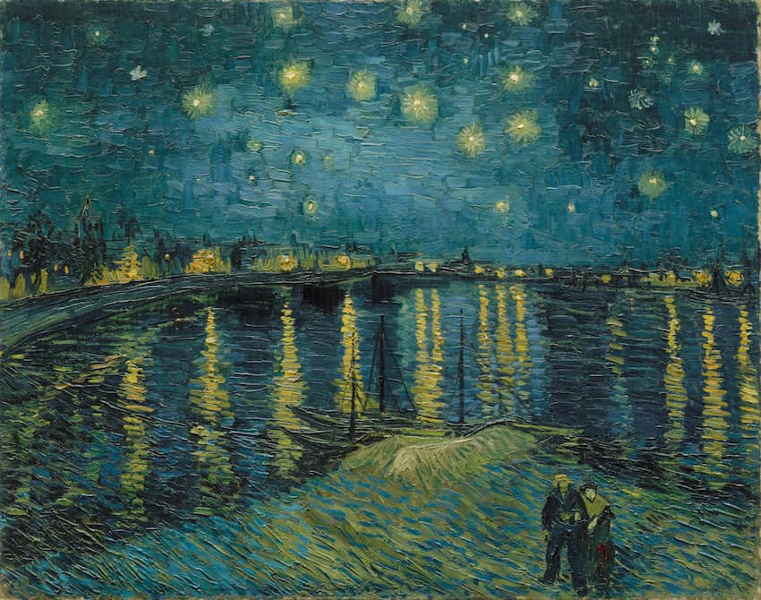 Notte Stellata sul Rodano di Vincent Van Gogh